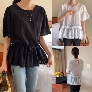 나야홍 / 위쉬몰 DD 러블리조임프릴블라우스(U721H506) 빅사이