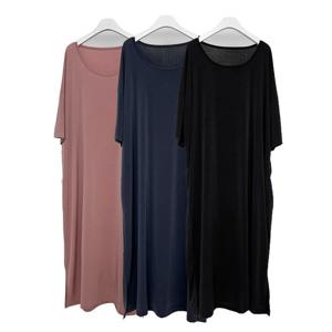 나야홍 / 빅사이즈반팔원피스 O367L506 실키루즈핏유넥원피스 G