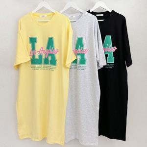 나야홍 / 빅사이즈나염원피스 U364L506 벨리박시핏이지롱원피스