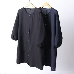 나야홍 / 빅사이즈반팔재킷 D575L506 베이직노카라퍼프자켓 MN