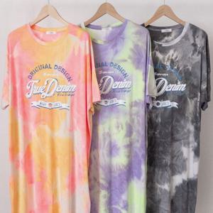 나야홍 / 빅사이즈나염원피스 U705L506 트루데님유화롱원피스 N