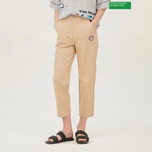 베네통 [Online Exclusive] 백 밴딩 자수 배기 팬츠 BADPE3431