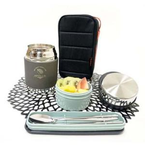 보온죽통 아폴로 보온 죽통 도시락 국통 밥통 카키 1300ml