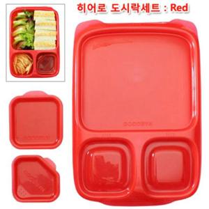굿빈 빈토 히어로 도시락세트 레드 캐릭터