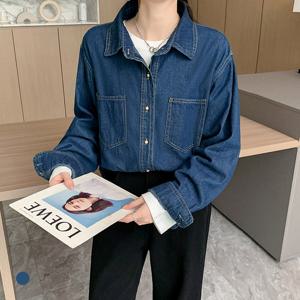 [카라]KARRA (77까지)핀버튼포켓데님셔츠_A5S0362