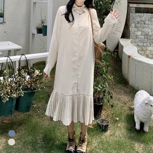 [카라]KARRA 와이드플리츠헴라인롱원피스_A5S0373