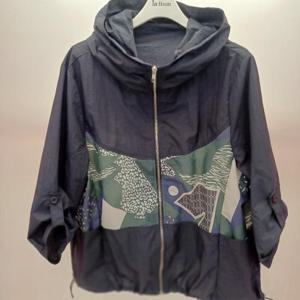 Destijl HC06 팔뚝품편한 롤업 7부소매 반후드 얇은 여름 집업 점퍼 D2523jp09N