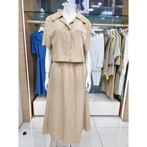 더아이잗 세이브존04 백 슬릿 밴딩 크링클 원피스 IN7A0OP29