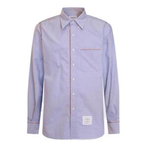 Thom Browne RWB 트림 곡선 밑단 셔츠 MWL406AF0313 480 TP944033981