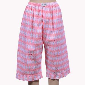 여성 엠보 8부 귀여운 파자마 편한 시원한 잠옷 바지