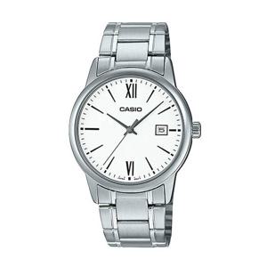 카시오 MTP-V002D-7B3 남성 라운드 아날로그 메탈 손목 시계