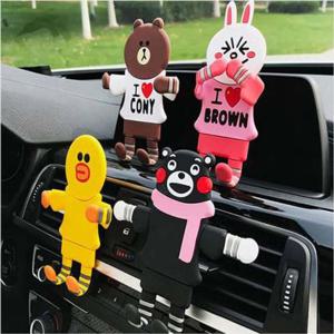 차량용 큐티 캐릭터 송풍구 폰거치대 1개(색상선택)