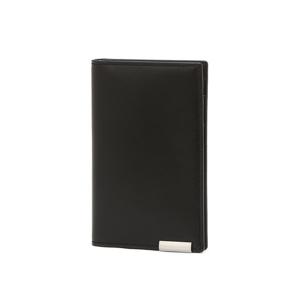 [헤지스]HJHO5F608BK_남성 블랙 로고 장식 소가죽 카드지갑