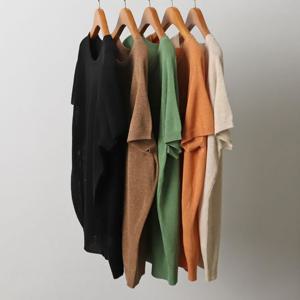 나야홍 / 빅사이즈니트티 I974L506 컬러린넨나그랑반팔티 AP