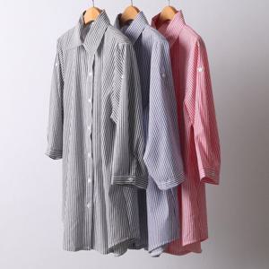 나야홍 / 빅사이즈카라셔츠 I775L506 ST줄지카라롤업남방 IR