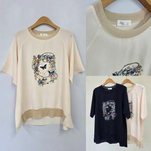 나야홍 / 위쉬몰 OL 플로럴언발나염블라우스(U755H506) 빅사이