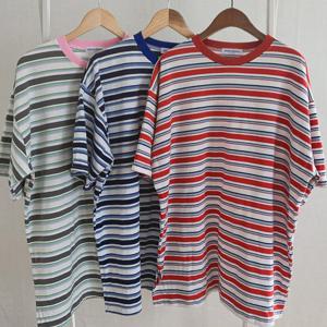 나야홍 / 빅사이즈스트라이프티 U742L506 피글렛배색줄무늬티셔