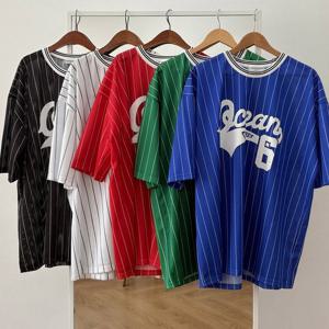 나야홍 / 빅사이즈줄지티 U746L506 클로즈레터링야구티셔츠 GB