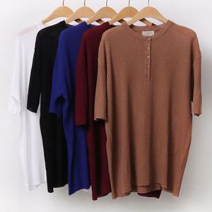 나야홍 / 빅사이즈골지티 9807L506 여름골지니트반팔티 RM