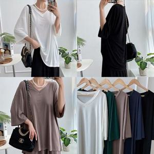 나야홍 / 위쉬몰 RA 쿨브이넥스판반팔티(K097H506) 빅사이즈