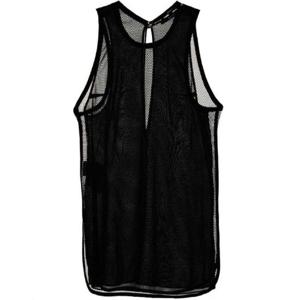 구찌 키홀 디테일 레이어드 메시 탑 631385XJZCA 1000 TP944462051