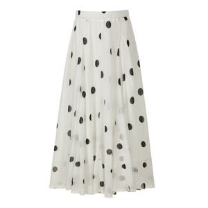FOCUS  빅 도트 쉬폰 스커트 PBVFF5M1SK8391