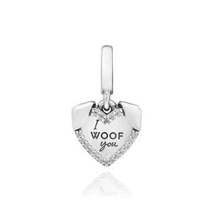 판도라 792647C01 하트 도그 더블 댕글 참