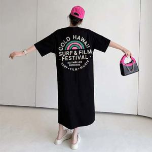 하와이 오버핏 반팔 원피스 LM-0347 원피스 롱원피스 여름원피스 홈원피스 데일리원피스