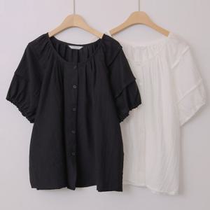 나야홍 / 빅사이즈레이스블라우스 U803L506 아방주름라운드블라