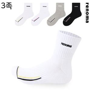 레노마 여성 스포츠 네모라인 쿠션 단목 양말 RM8541 3족 무배