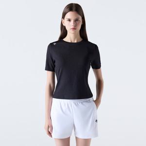 [데상트공식] 우먼스 골지 반팔 티셔츠 SQ322PTS74