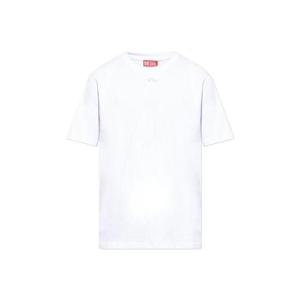 디젤 오벌 D 로고 컷아웃 크루넥 티셔츠 A194200NIAX 100 TP945319965