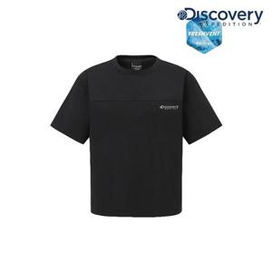 디스커버리 (DWRS9C053_BKS) 프레시벤트 우븐 여성 포켓 반팔티셔츠 DXNW