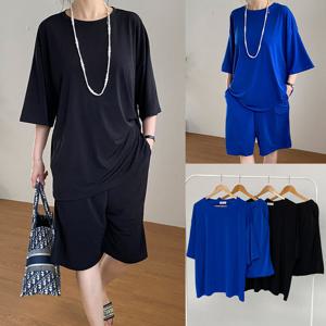 나야홍 / 위쉬몰 BA 마실룩쿨링반바지세트(U800H506) 빅사이즈