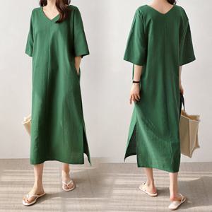 나야홍 / 위쉬몰 EM 브이코튼롱원피스(5320H507) 빅사이즈