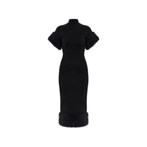 모스키노 반팔  퍼 트리밍 미디 드레스 252EV04825501 1555 TP945342338