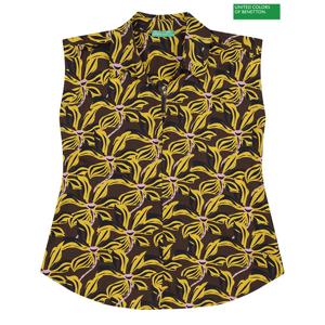 베네통 Patterne sleeveless blouse 3F_5P60DQ06Q_YE