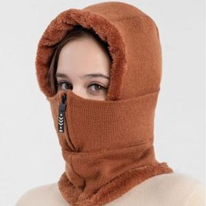 플러피 집업 넥워머 모자 목토시 겨울 방한 후드워머 목토시 후드넥워머 모자넥워머 방한후드 방한모자 방한넥워머 니트넥워머 니트모자 니트후드워머