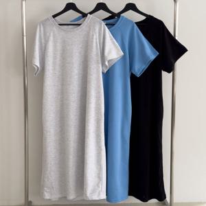 나야홍 / 빅사이즈나그랑원피스 U859L507 슬랜더무지포켓원피스