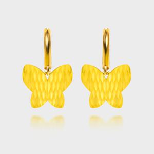 [베티블루] 999 24K 순금 컷팅 나비 여성 11.25g 금 원터치 귀걸이