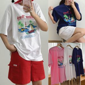 나야홍 / 위쉬몰 GB 알로나썸머프린팅티셔츠(U881H507) 빅사이