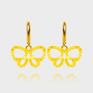 [베티블루] 999 24K 순금 라인 나비 여성 11.25g 금 원터치 귀걸이