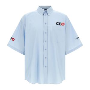 발렌시아가 CEO 유니폼 로고 셔츠 839187TNM60 4200