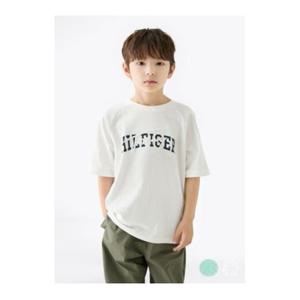 [타미힐피거칠드런2] 믹스 그래픽 티셔츠 T42F6KKO300BT1 3T 16세