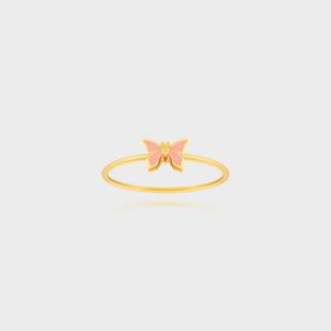 [베티블루] 995 999 24K 순금 에나멜 나비 여성 여자 1.45g 금 링 반지