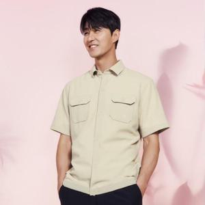 JDX HC06 남성 솔리드 반팔 셔츠(X2WSW2181LI) X2WSW2181