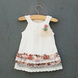 아기옷 코사지 레이스 4단 원피스 203201 신생아옷