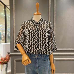 [아니베에프]A56WBL520_카라넥 쉬폰 블라우스