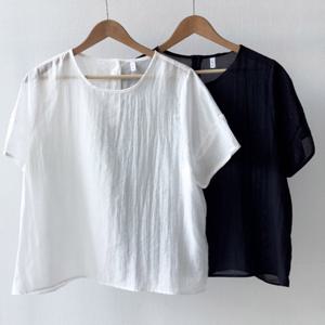 나야홍 / 빅사이즈반팔블라우스 U891L507 라스트왕퍼프블라우스