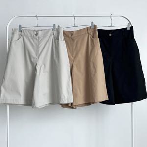 나야홍 / 빅사이즈밴딩반바지 U900L507 핏보장넒은코튼반바지 B